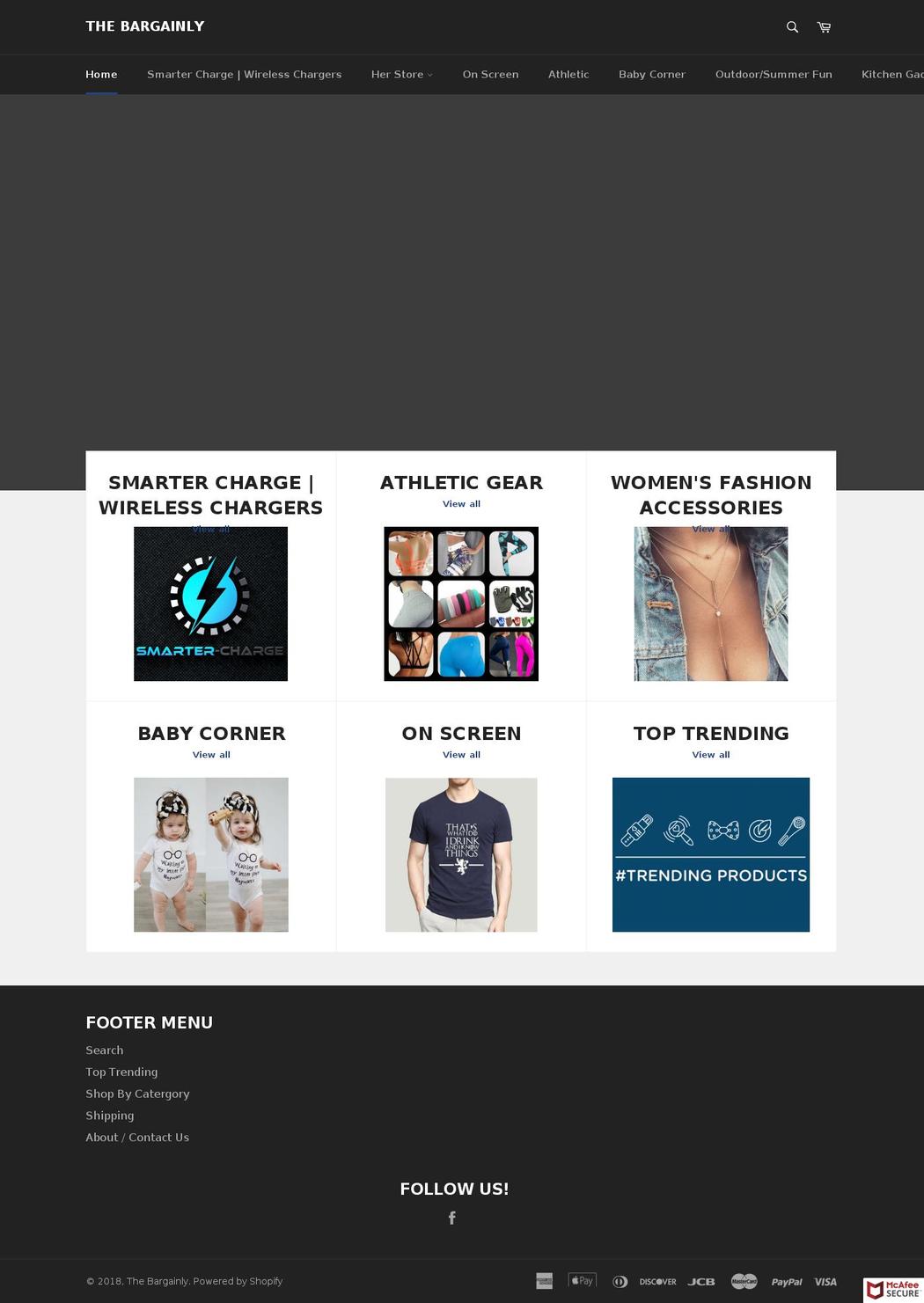 thebargainly.com — Shopify storefront screenshot