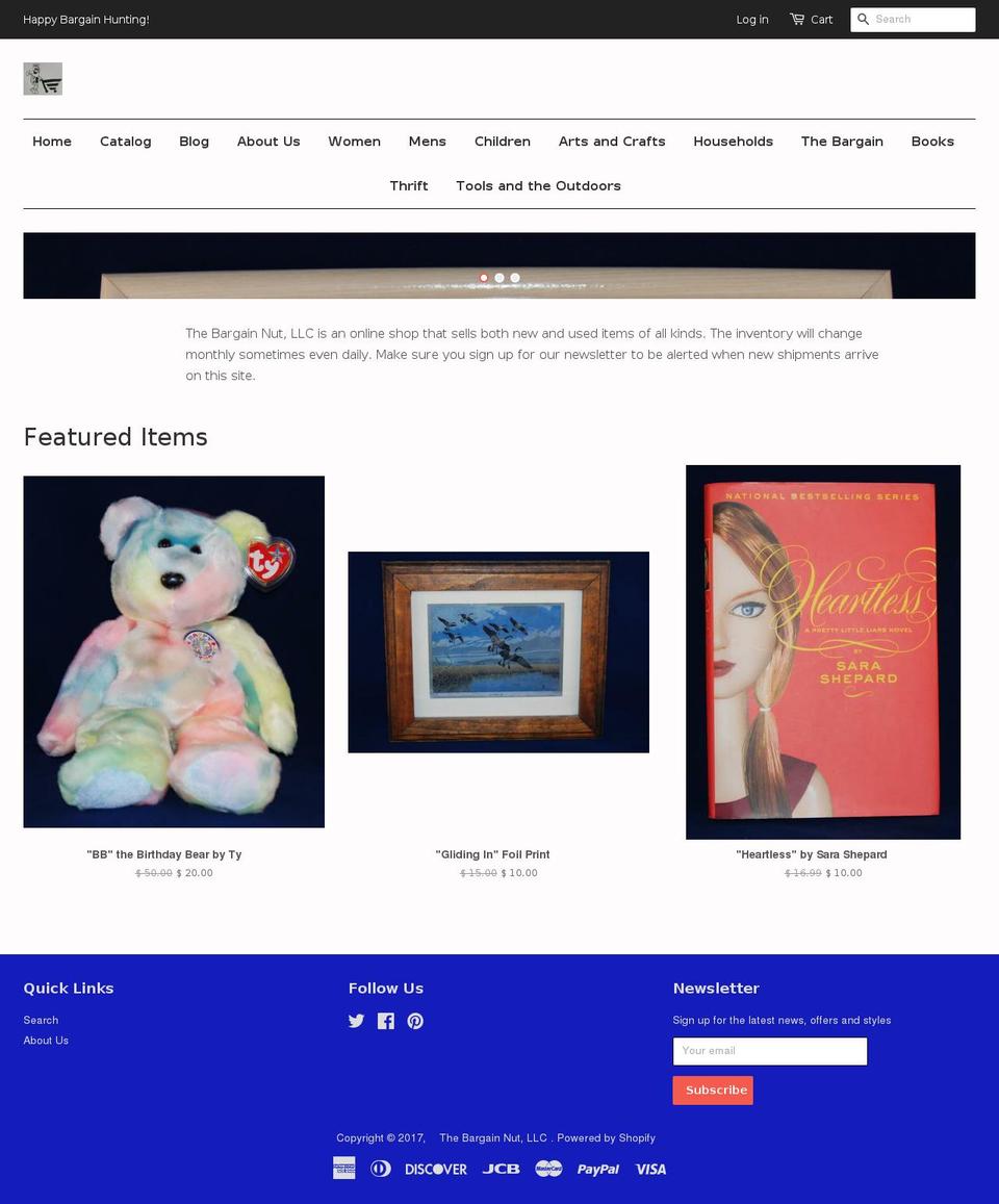 thebargainnut.com shopify website screenshot