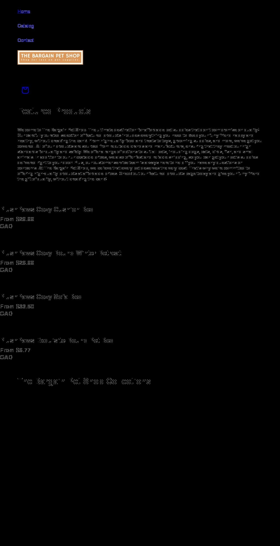 thebargainpetshop.com shopify website screenshot