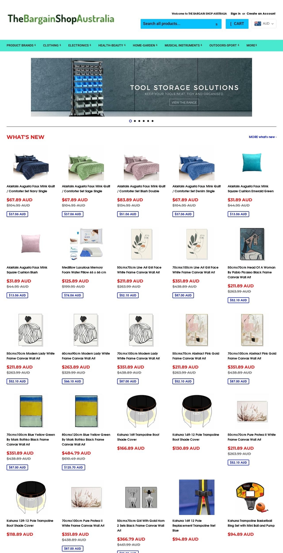 thebargainshop.com.au shopify website screenshot