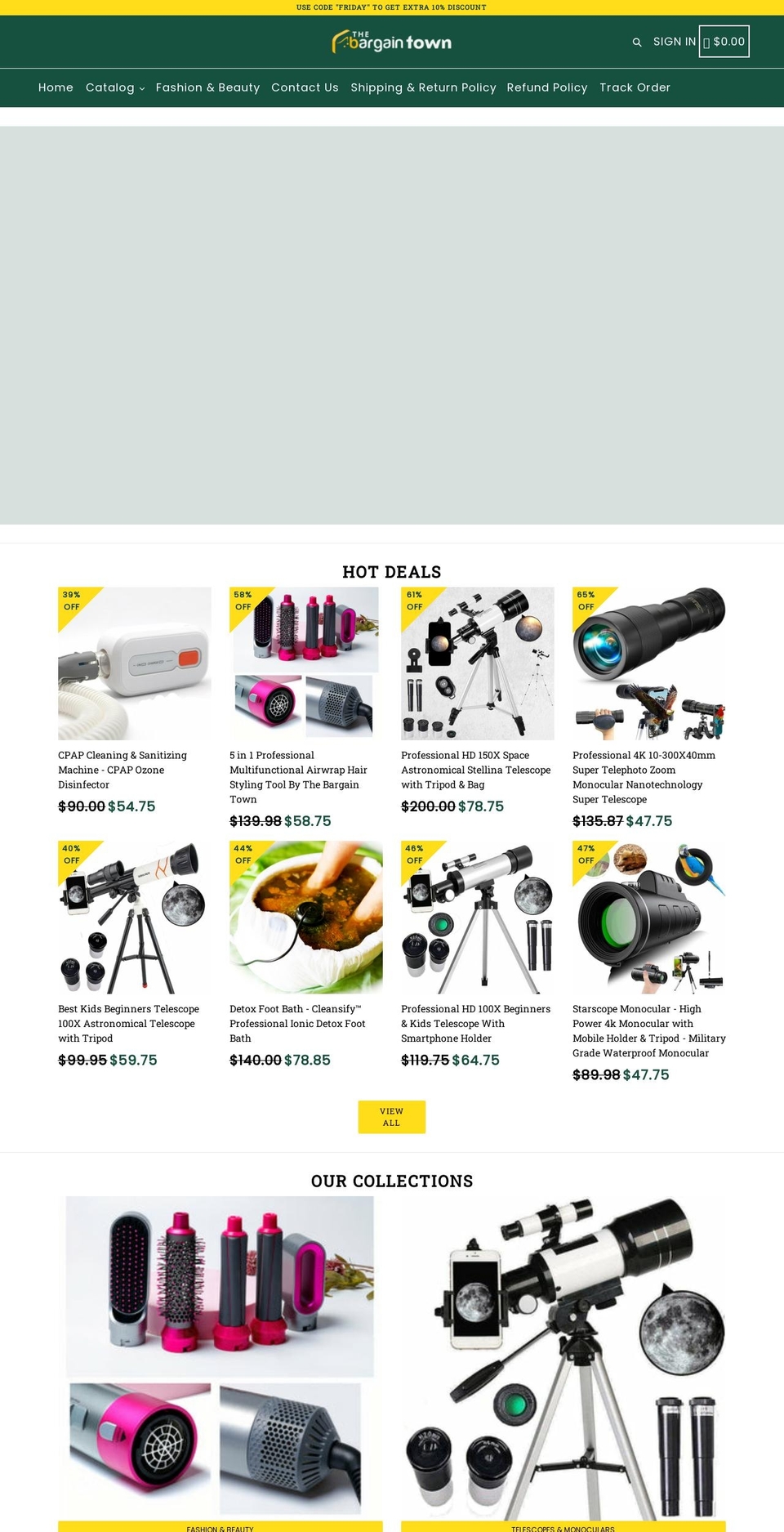 thebargaintown.com shopify website screenshot
