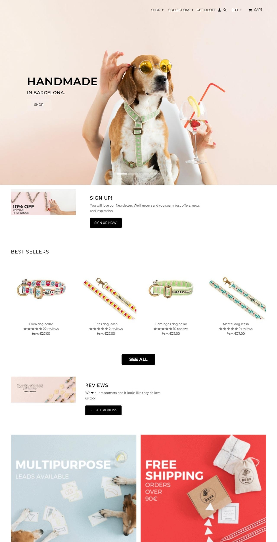 thebarkco.es shopify website screenshot