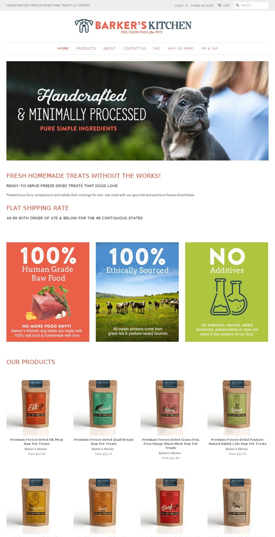 thebarkerskitchen.com — Shopify storefront screenshot
