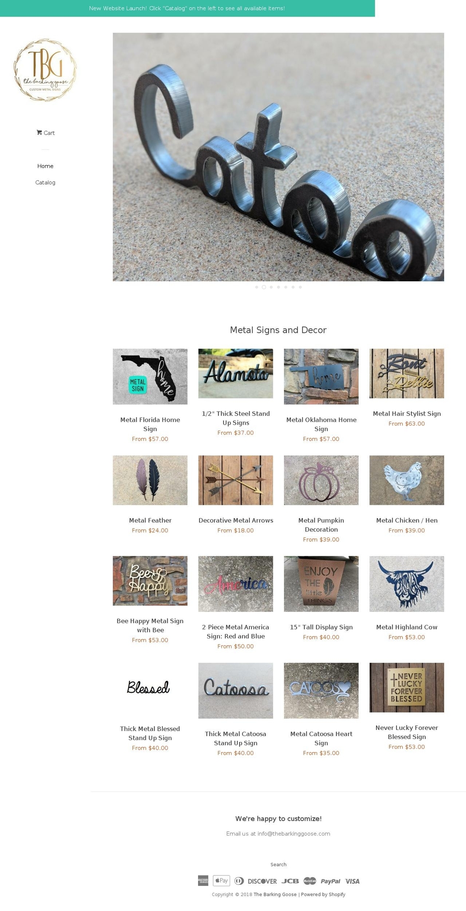 thebarkinggoose.com — Shopify storefront screenshot