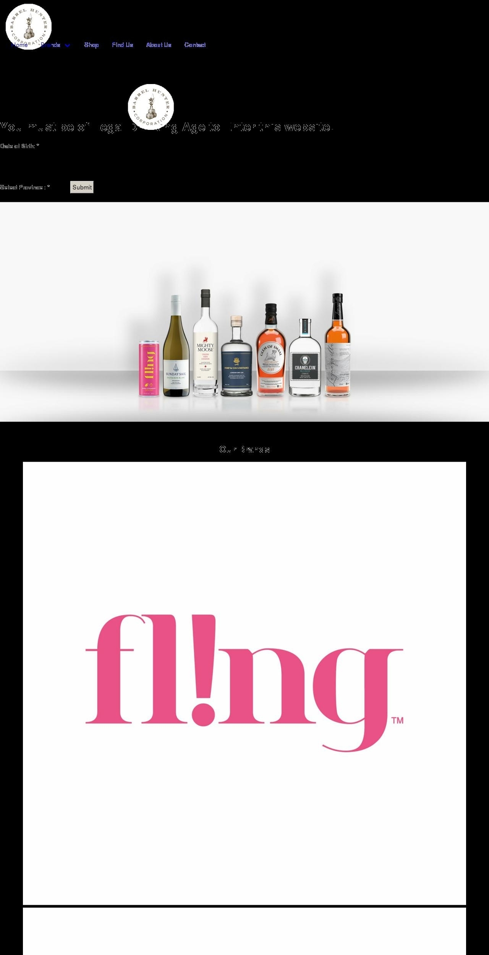 thebarrelhunter.com shopify website screenshot