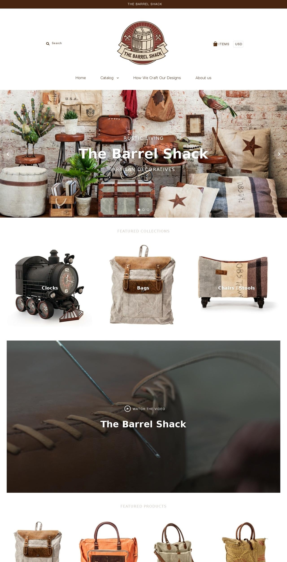 thebarrelshack.com shopify website screenshot