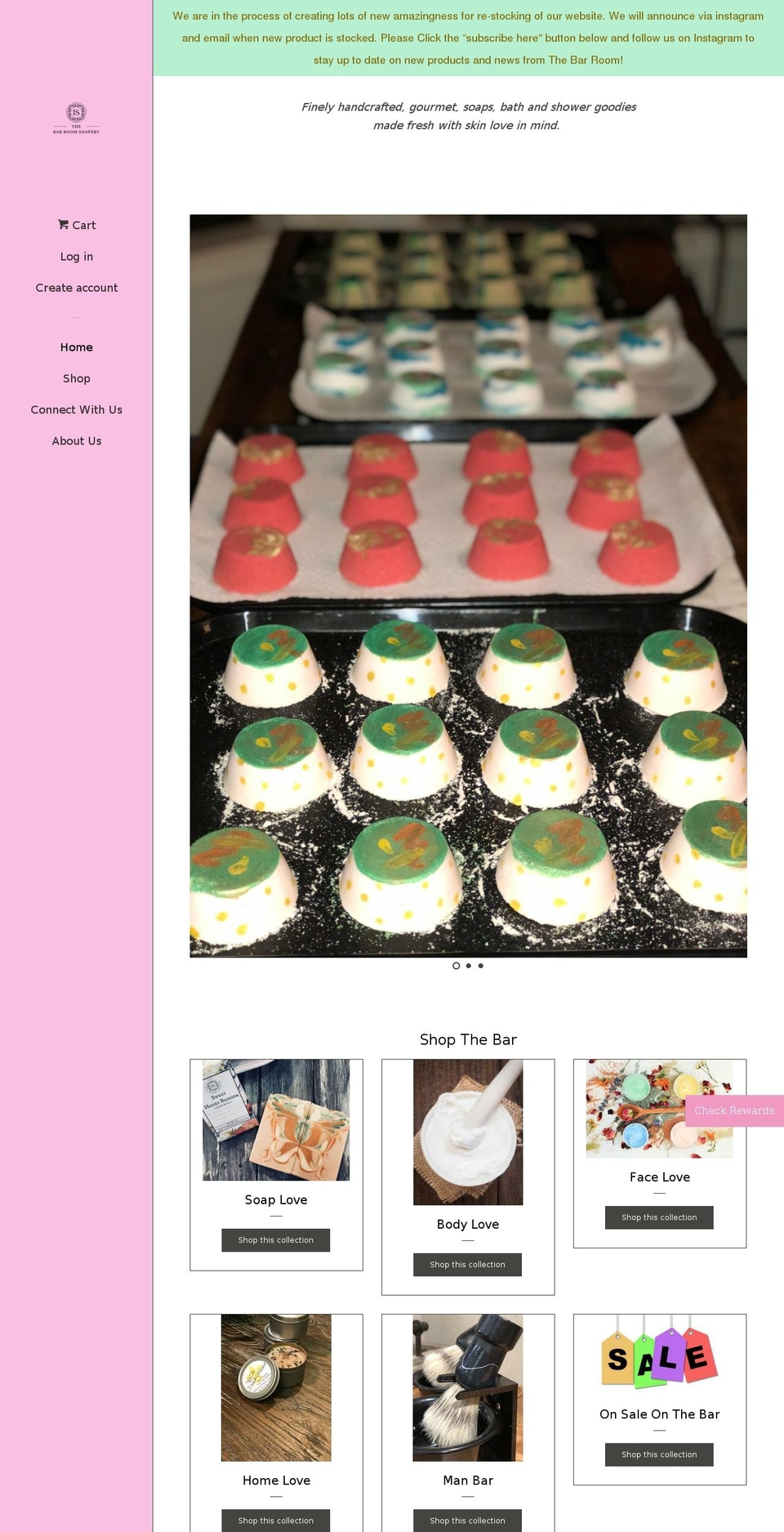 thebarroomsoapery.com — Shopify storefront screenshot
