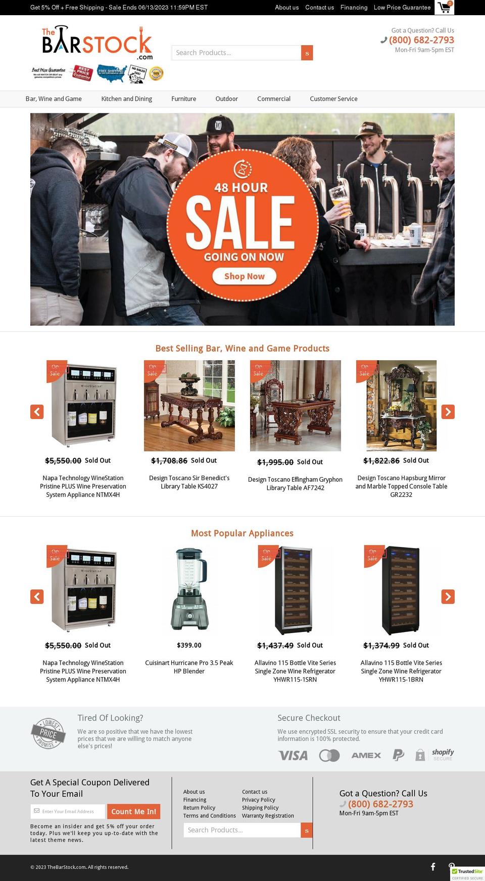 thebarstock.com shopify website screenshot