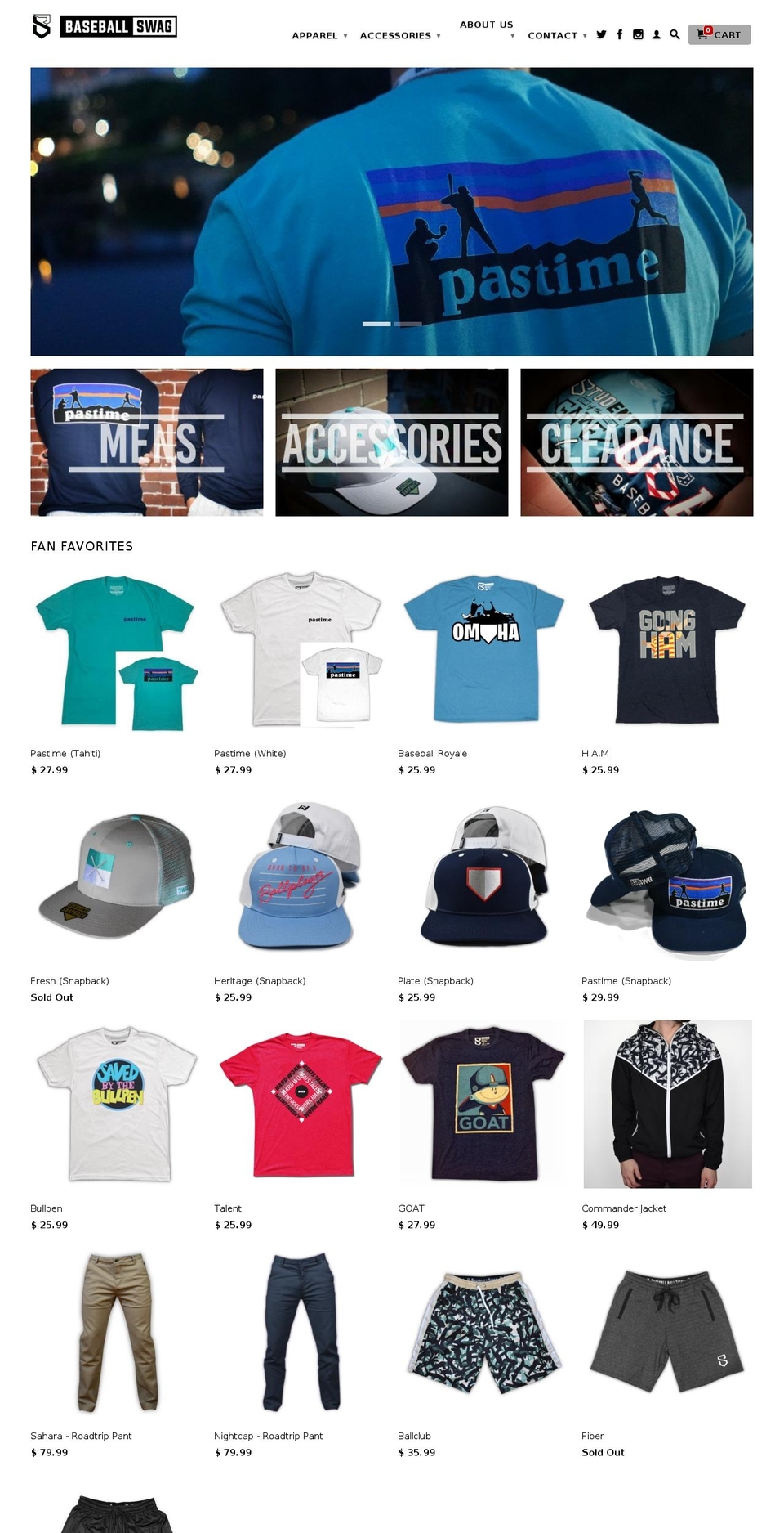 thebaseballswag.com shopify website screenshot
