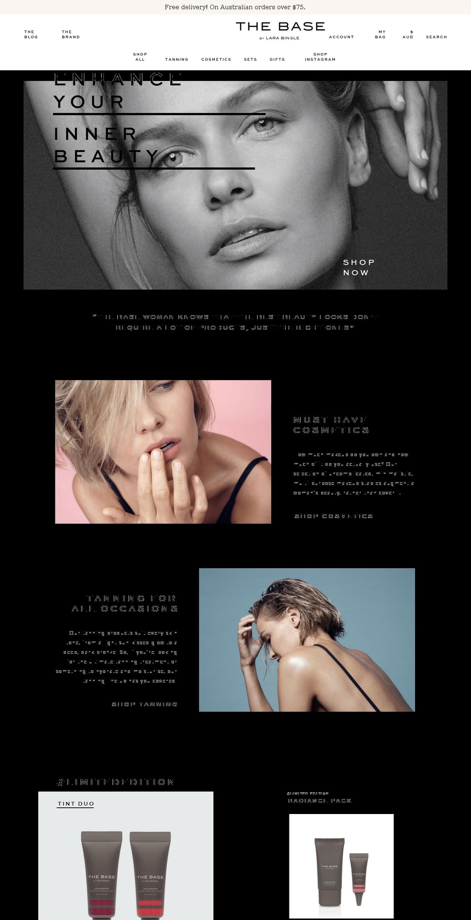 thebasebylb.com shopify website screenshot