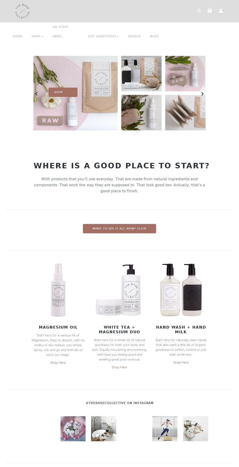 thebasecollective.com shopify website screenshot