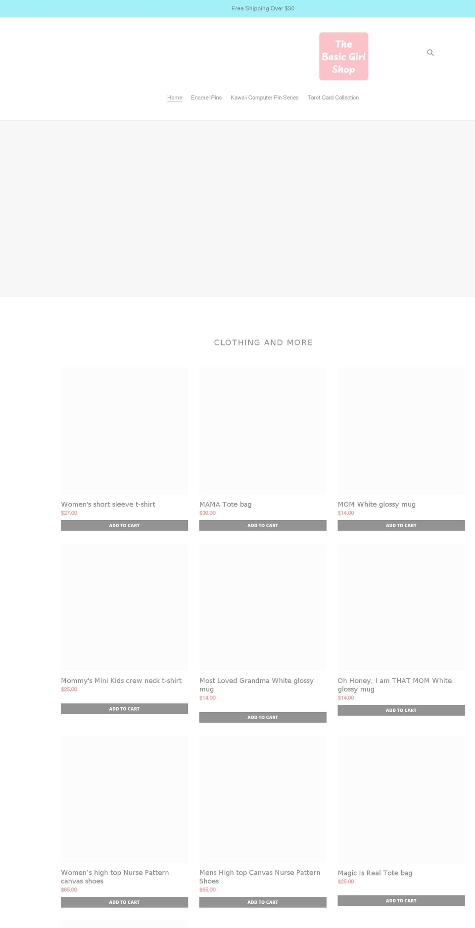 thebasicgirlshop.com shopify website screenshot