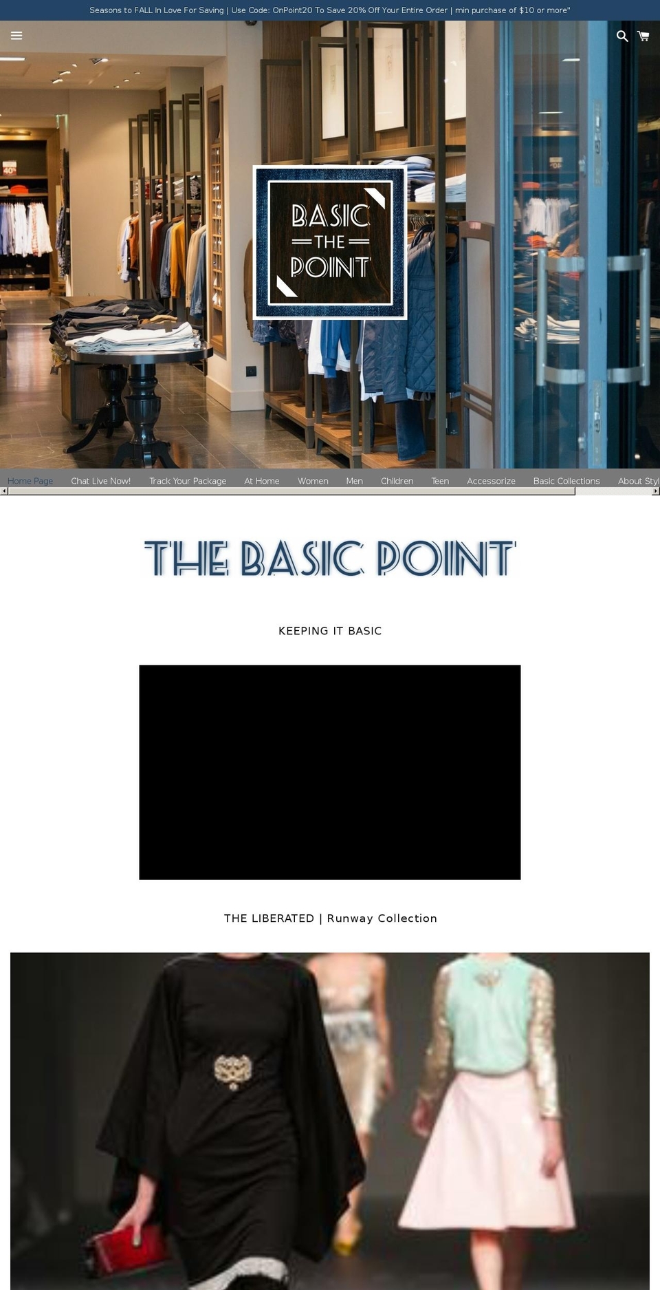 thebasicpoint.com shopify website screenshot