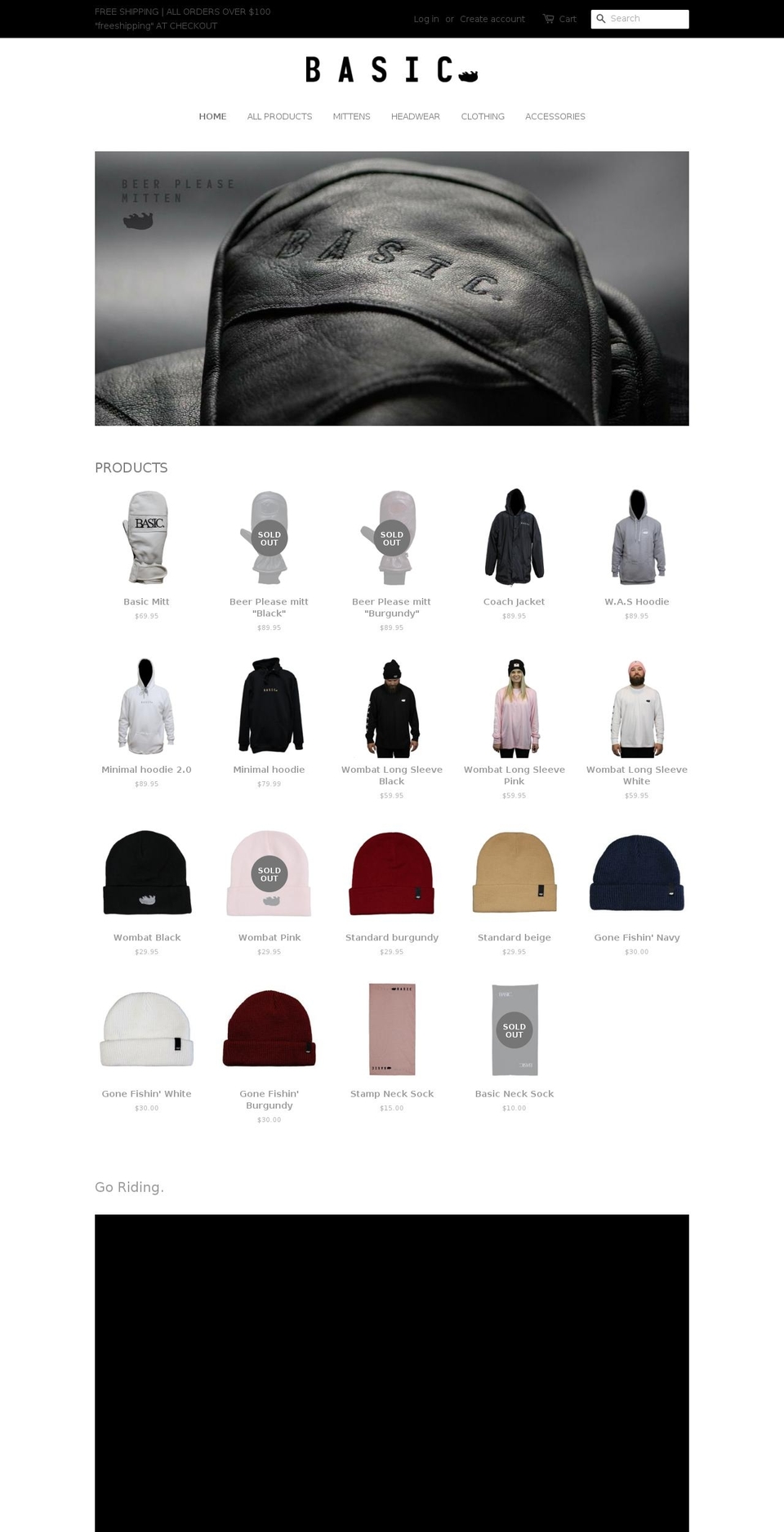 thebasicsupply.com — Shopify storefront screenshot