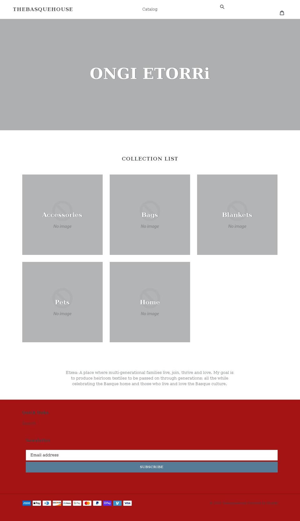 thebasquehouse.com shopify website screenshot