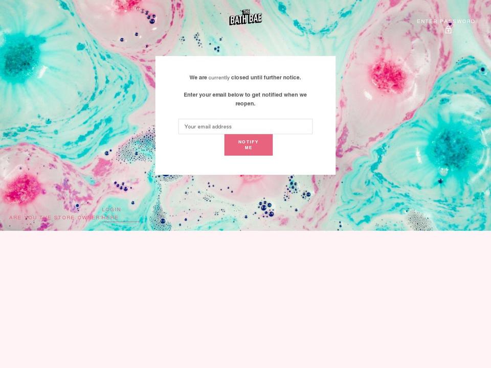 thebathbae.com shopify website screenshot