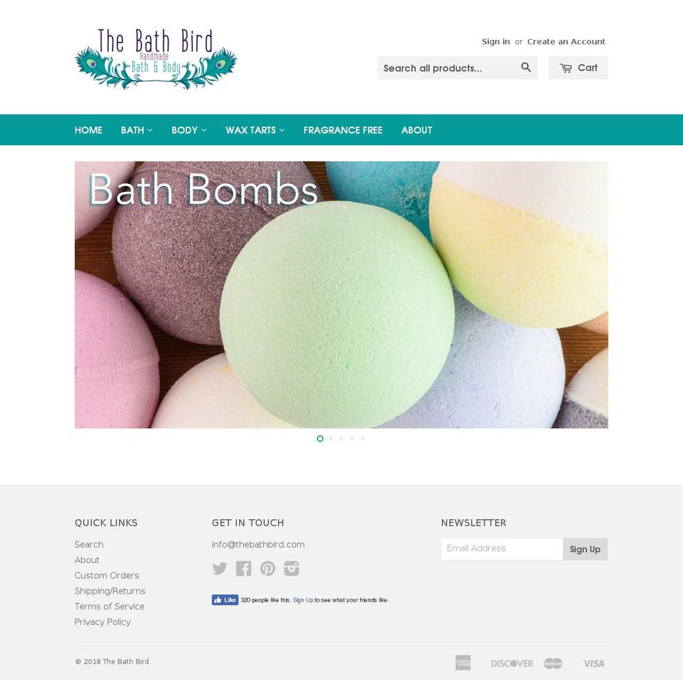 thebathbird.com shopify website screenshot