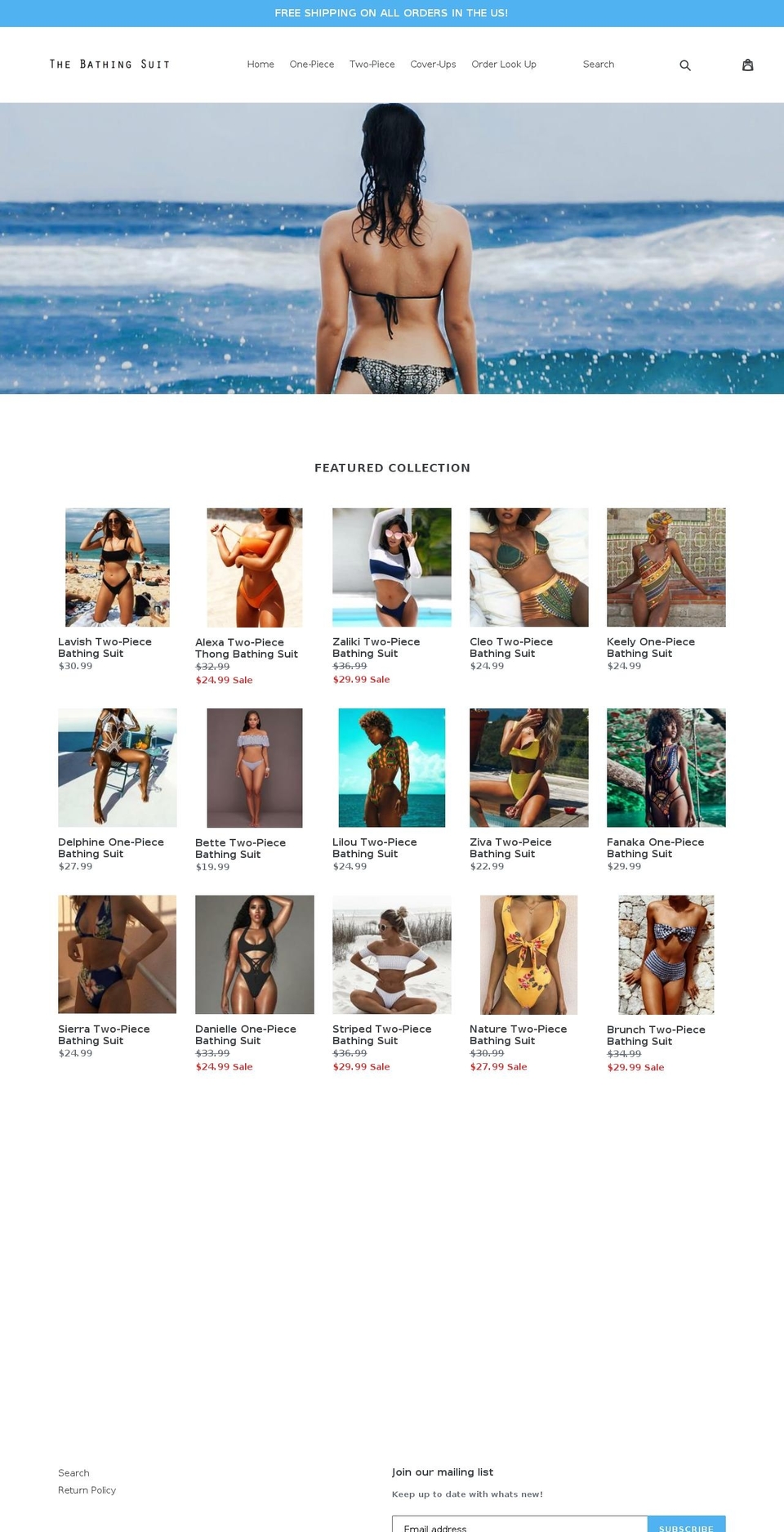 thebathingsuit.com — Shopify storefront screenshot