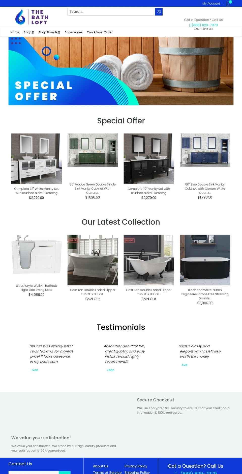 thebathloft.com shopify website screenshot