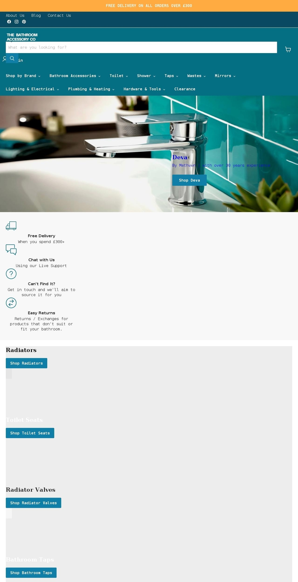 thebathroomaccessorycompany.com — Shopify storefront screenshot