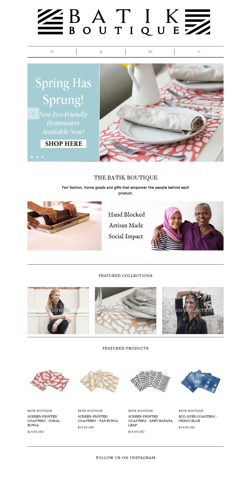 thebatikboutique.com shopify website screenshot