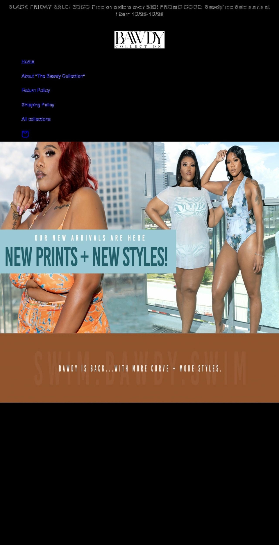 thebawdycollection.com shopify website screenshot