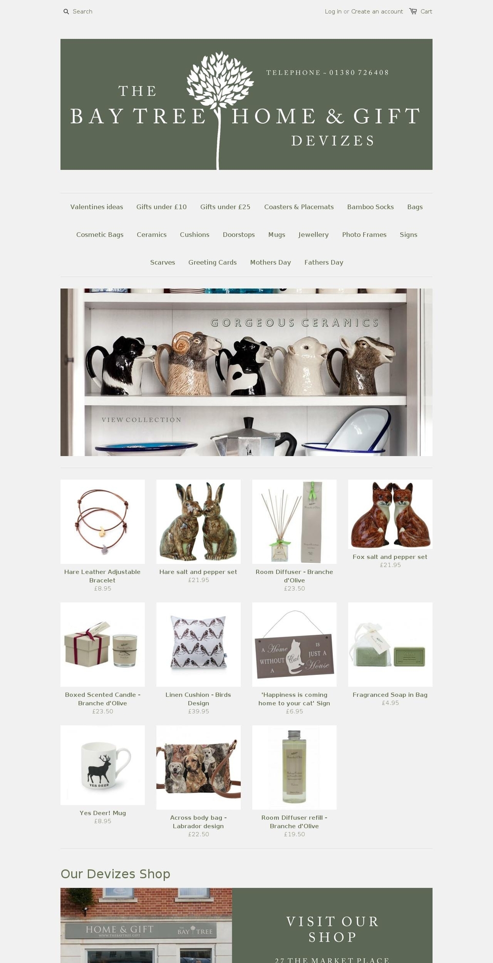 thebaytree.gift shopify website screenshot