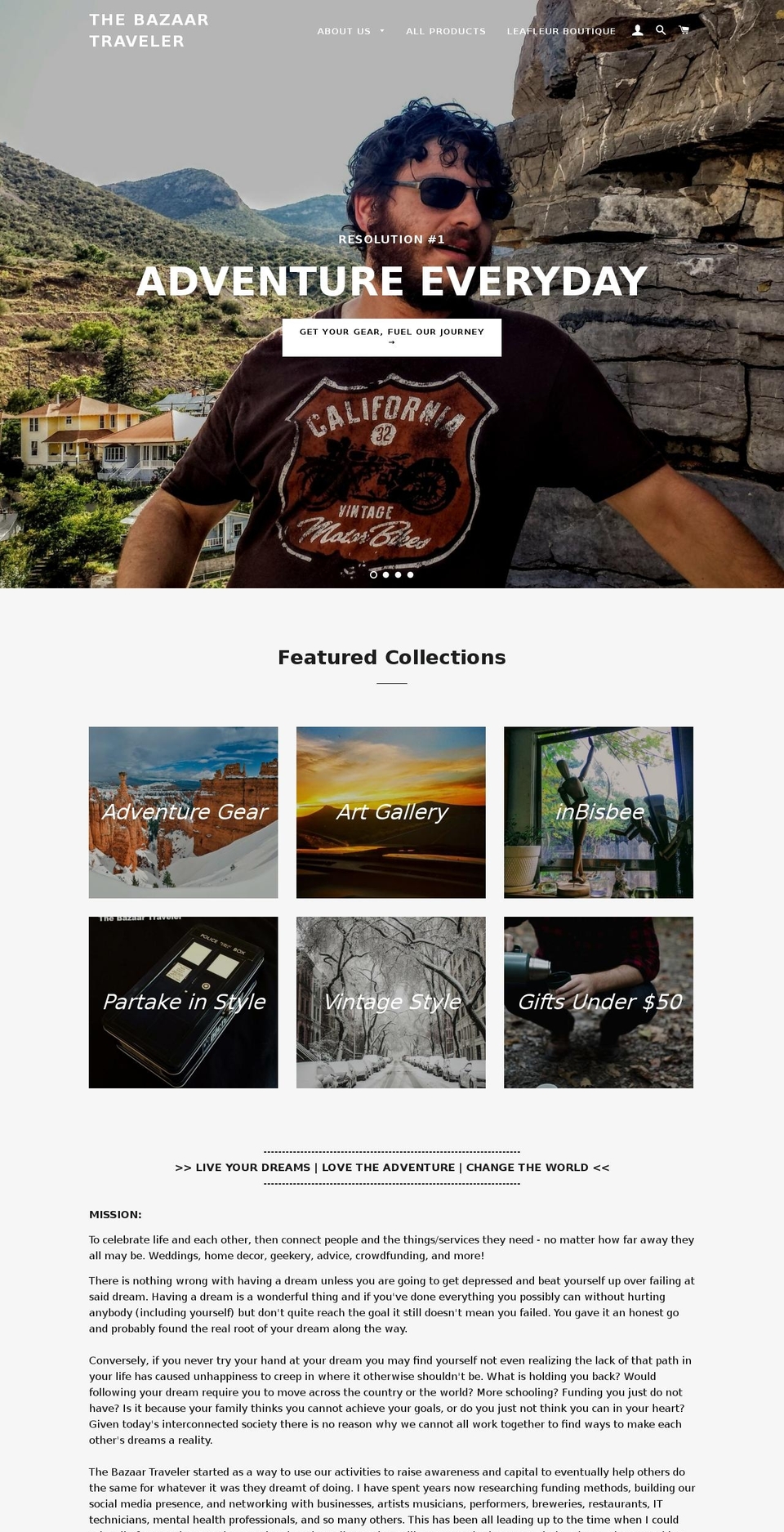 thebazaartraveler.com shopify website screenshot