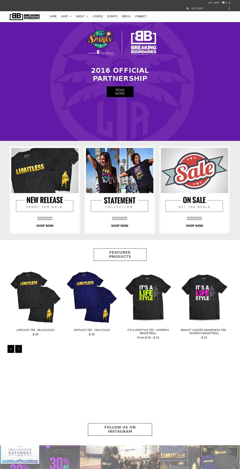 thebbastore.com shopify website screenshot