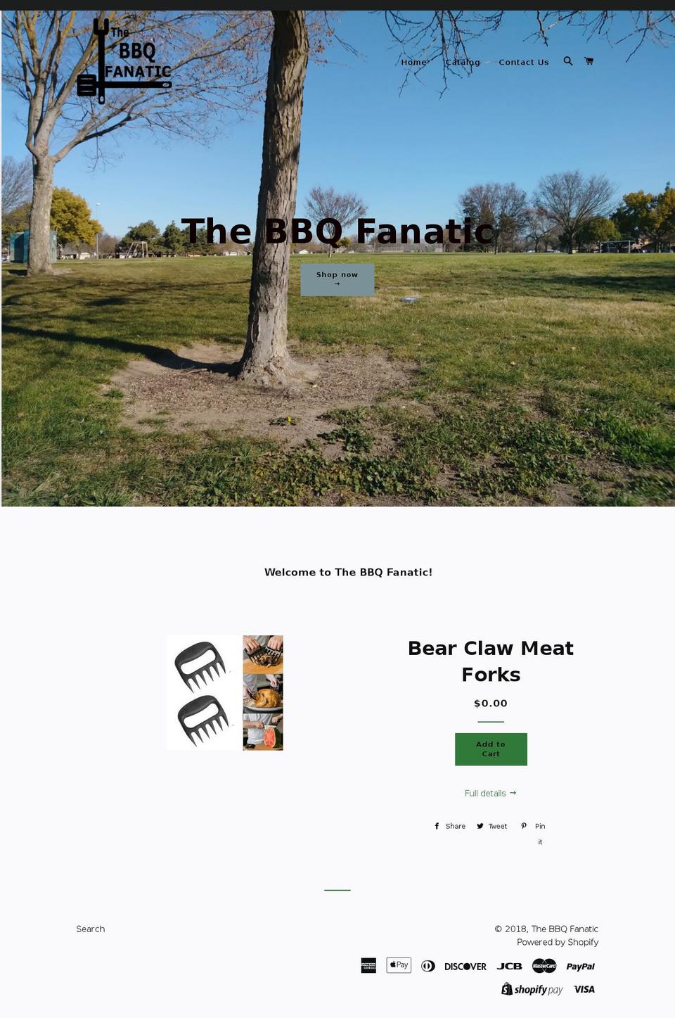 thebbqfanatic.com — Shopify storefront screenshot