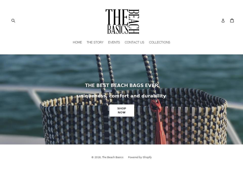 thebeachbasicskb.com — Shopify storefront screenshot