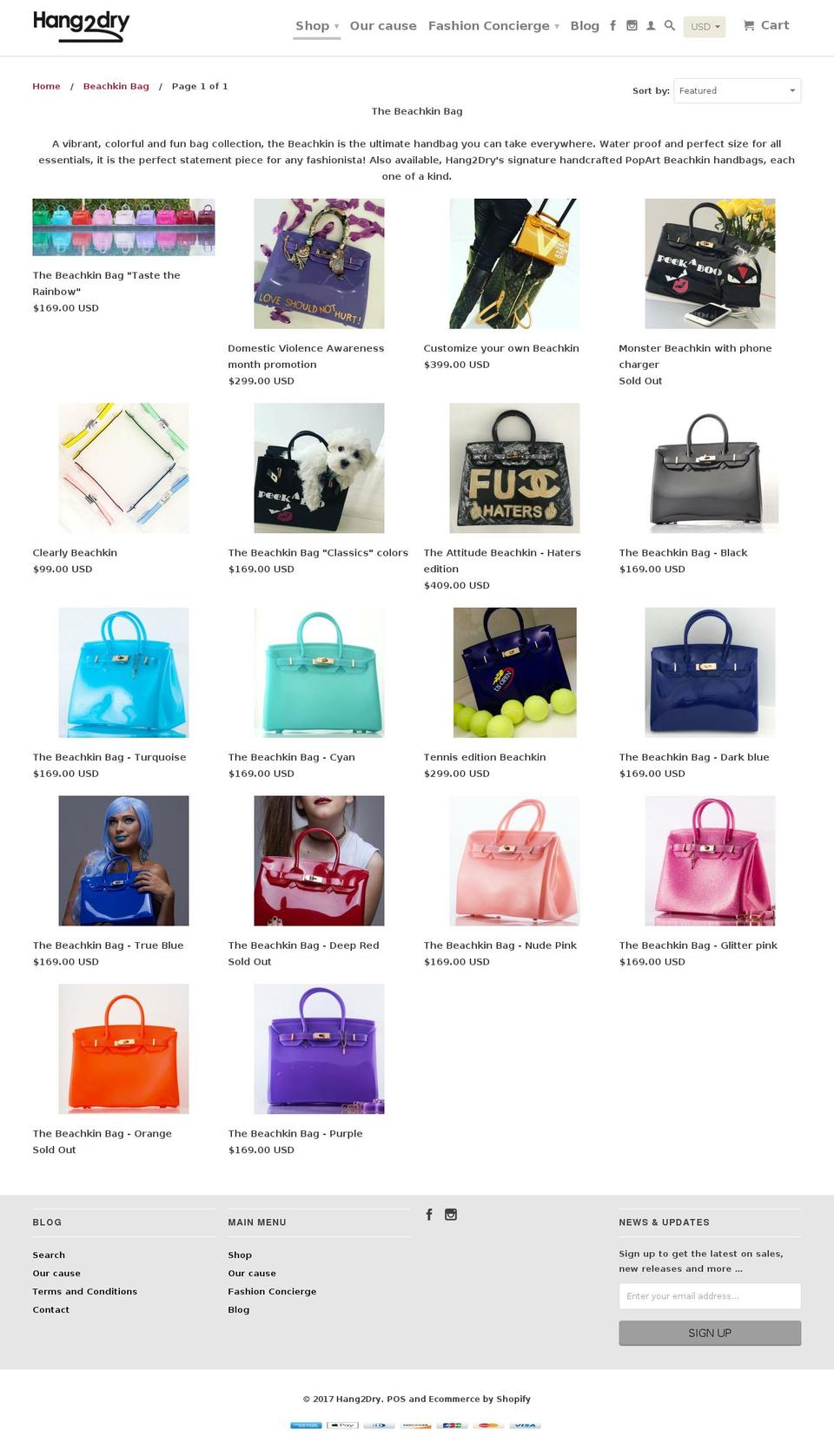 thebeachkin.com shopify website screenshot