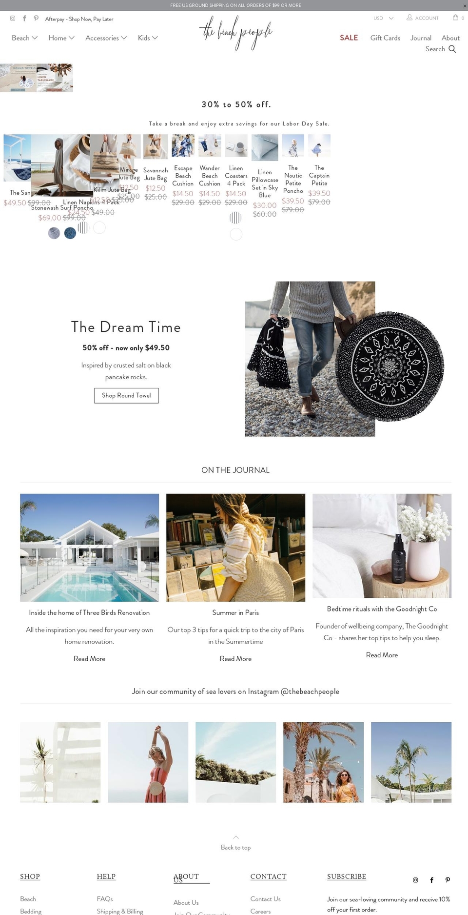 thebeachpeople.biz shopify website screenshot