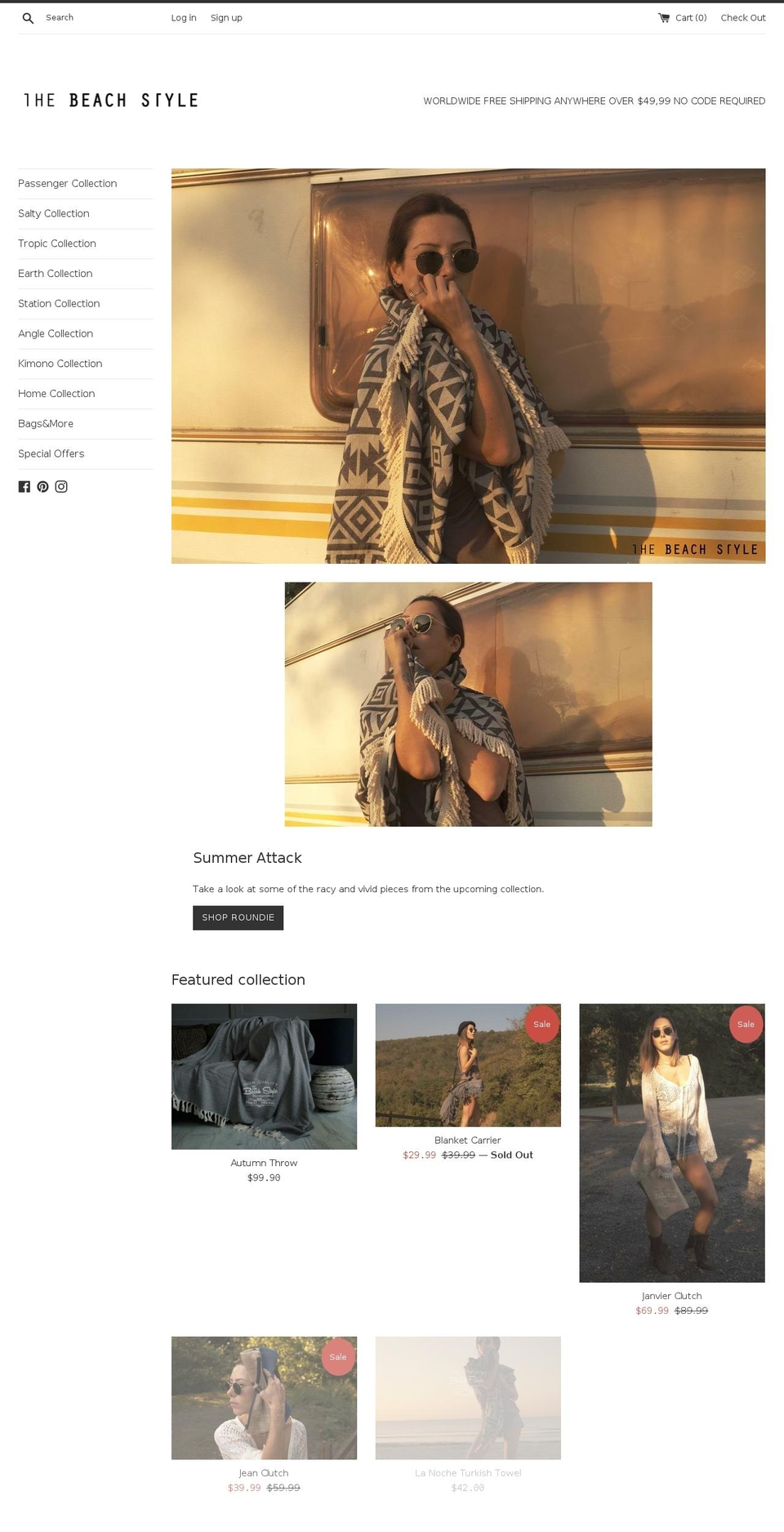 thebeachstyle.com shopify website screenshot