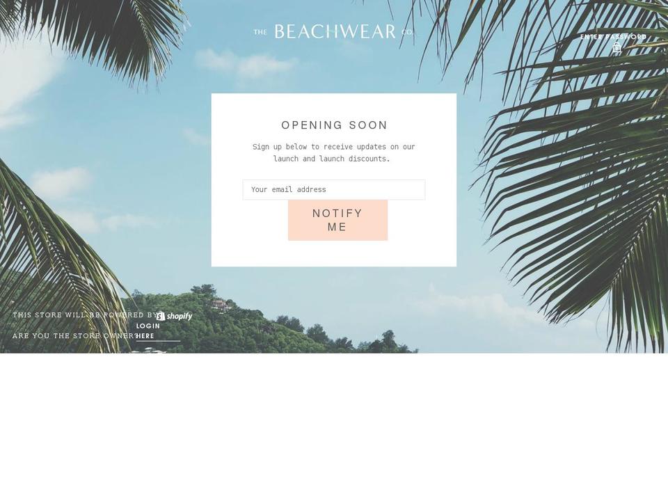 thebeachwearcompany.com shopify website screenshot