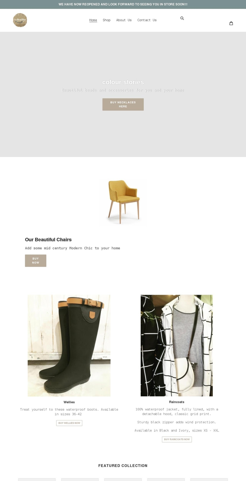 thebeadbar.com.au shopify website screenshot