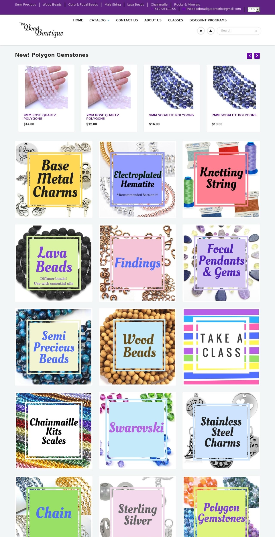 thebeadboutiqueon.com — Shopify storefront screenshot