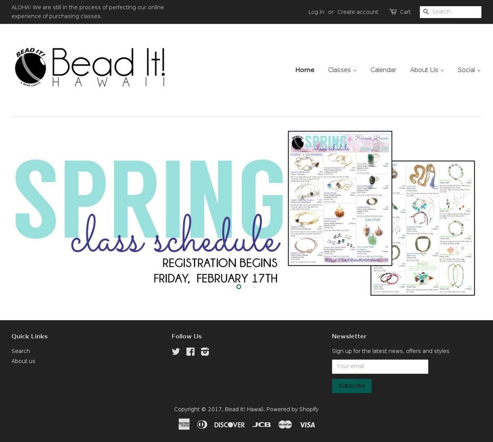 thebeadgalleryhawaii.com shopify website screenshot