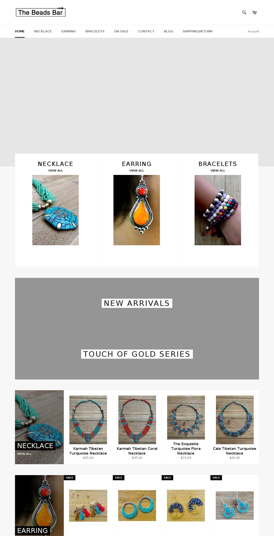 thebeadsbar.com — Shopify storefront screenshot