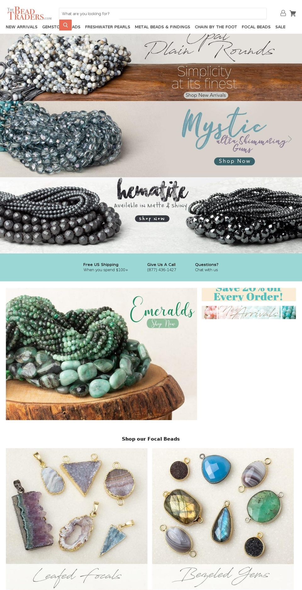 thebeadtraders.com shopify website screenshot