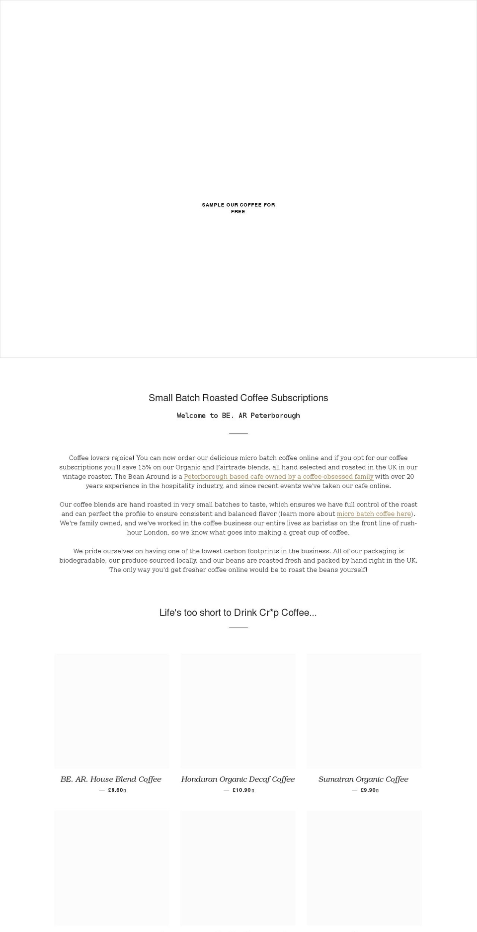 thebeanaround.com shopify website screenshot