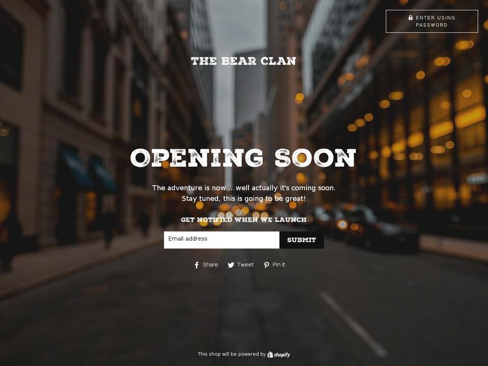 thebearclan.com — Shopify storefront screenshot