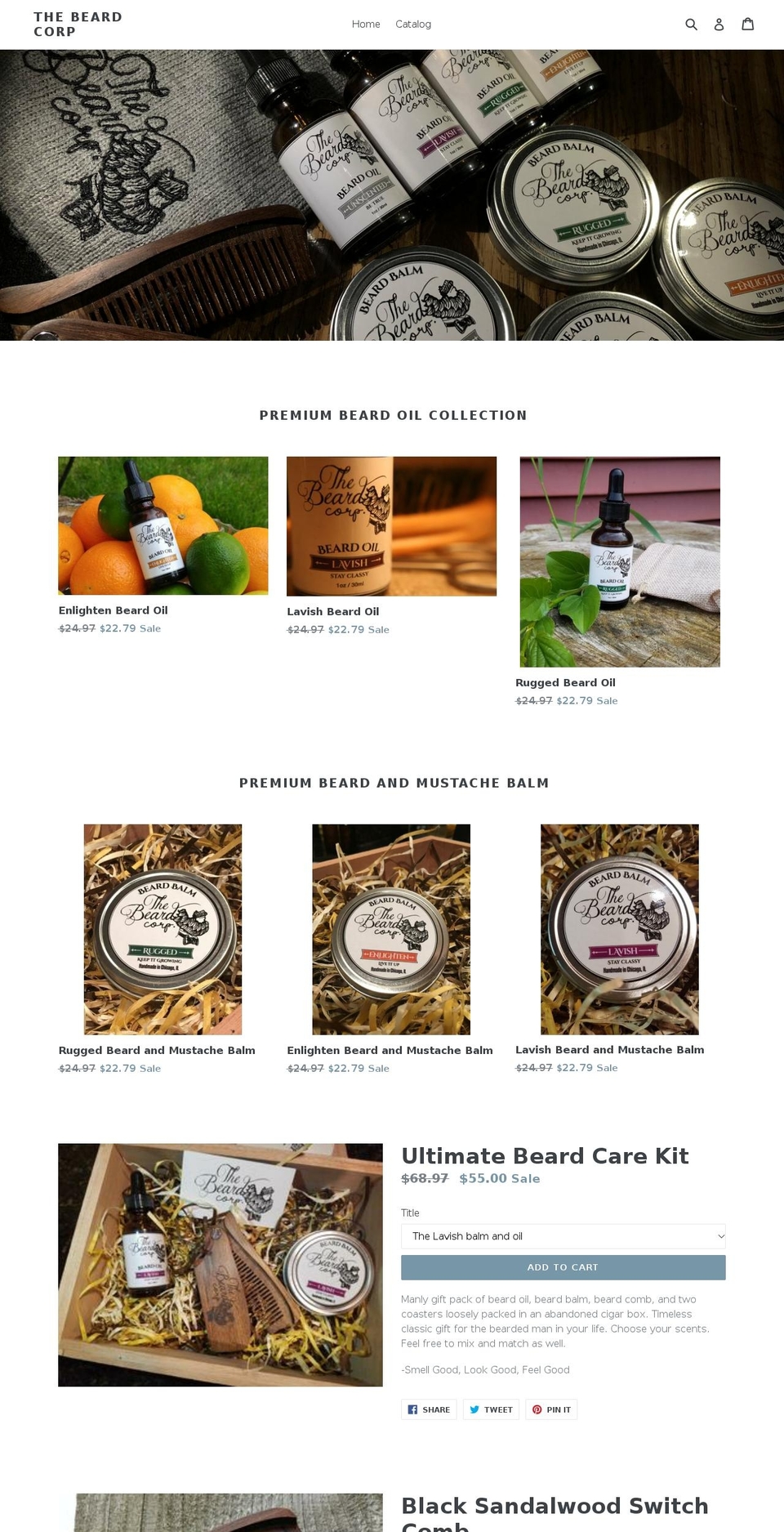 thebeardcorp.com shopify website screenshot
