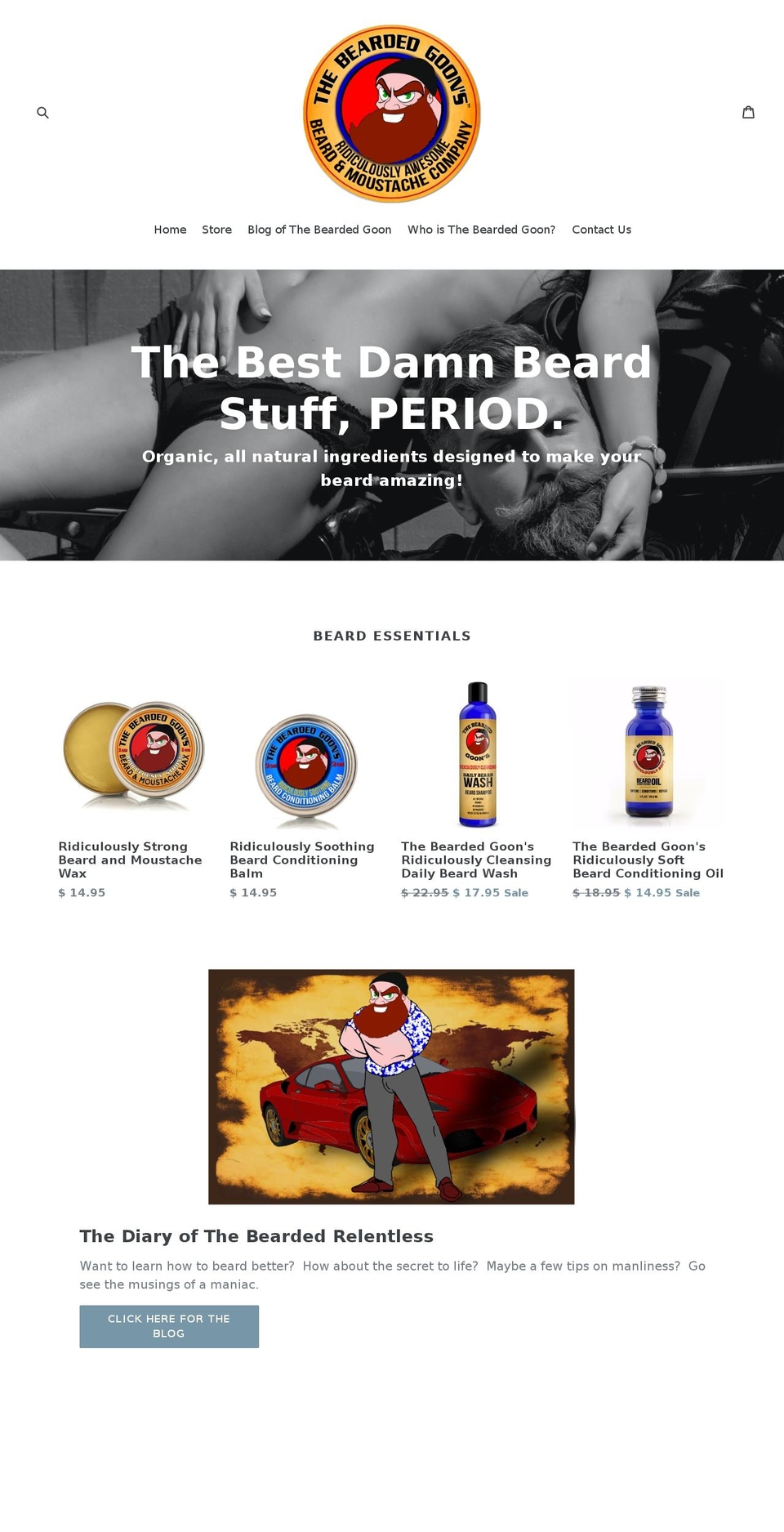 thebeardedgoon.com shopify website screenshot