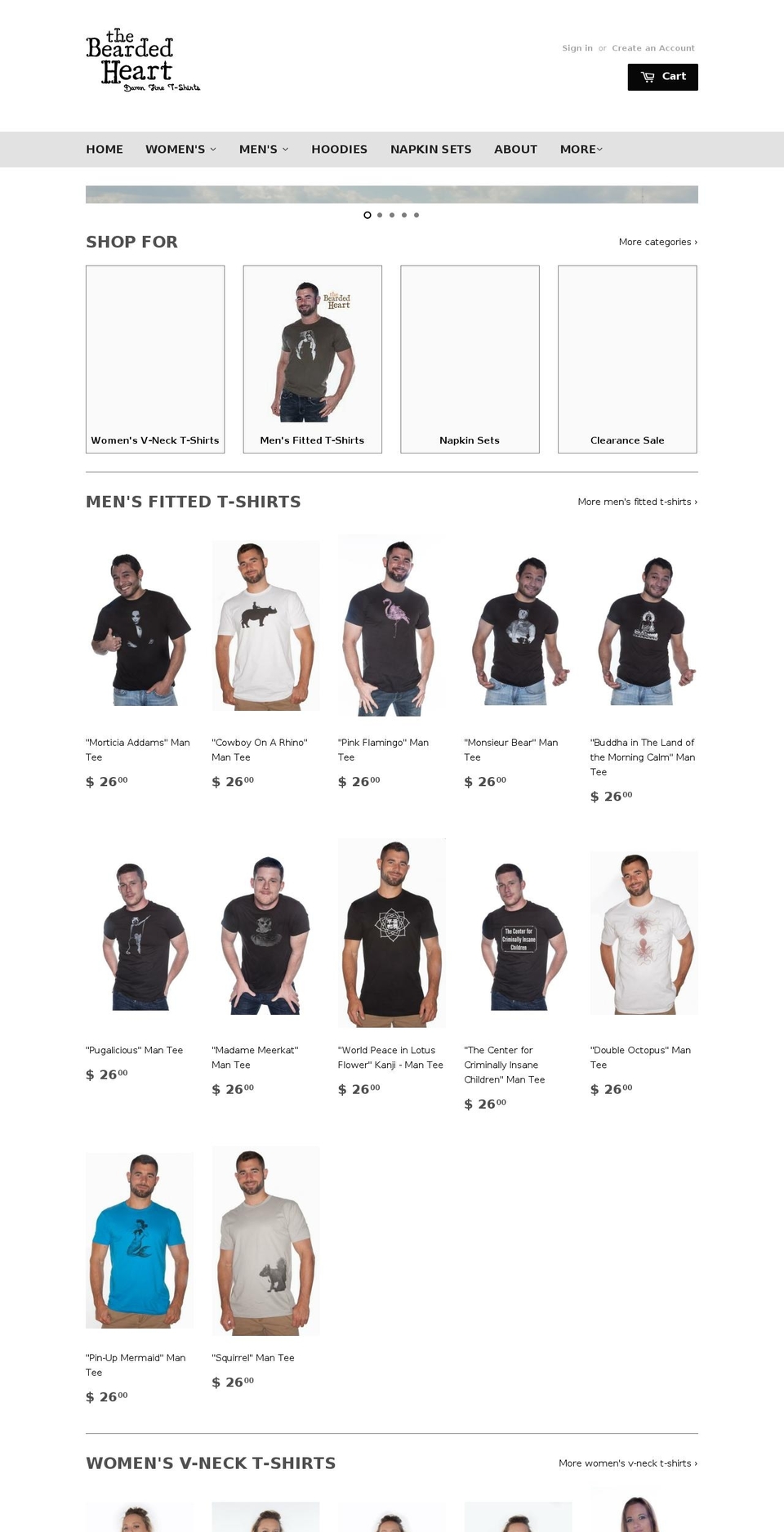 thebeardedheart.com shopify website screenshot