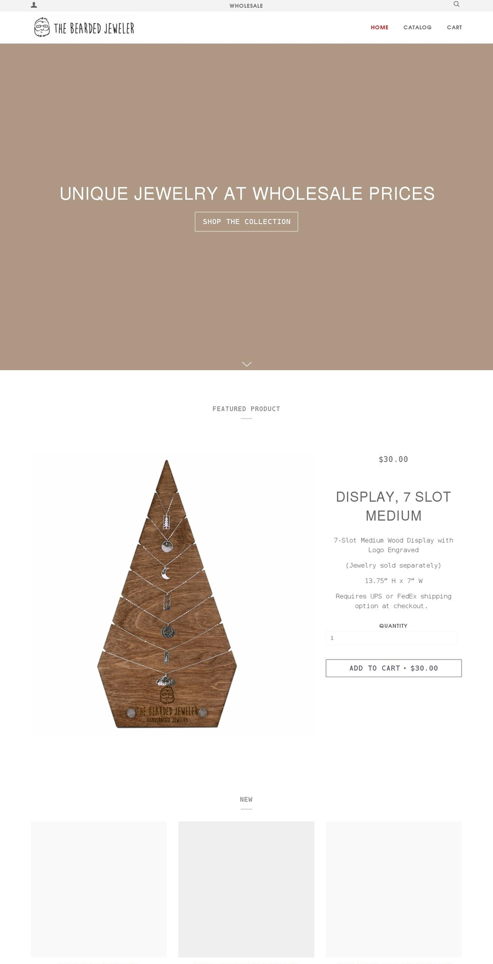 thebeardedjewelerwholesale.com shopify website screenshot