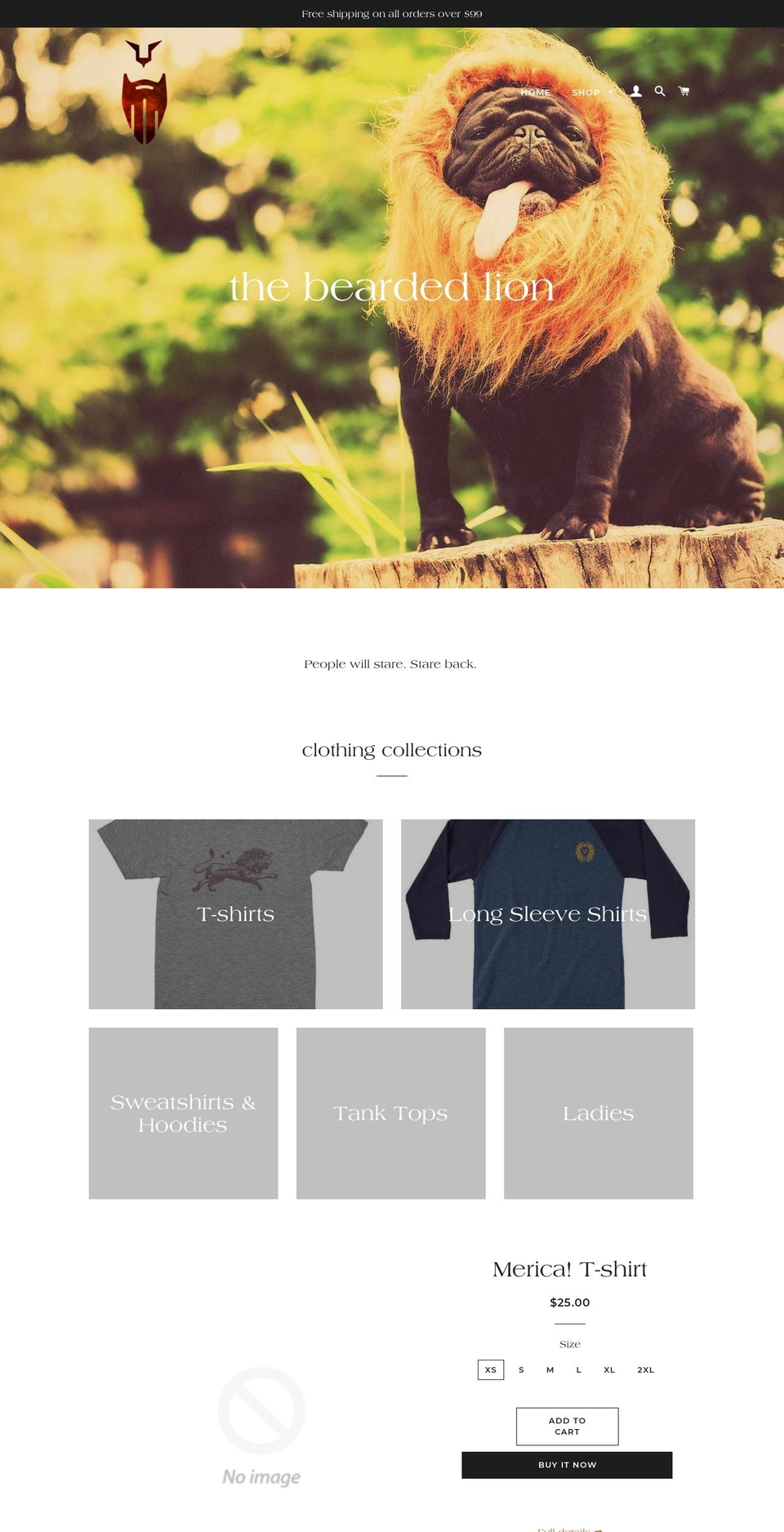 thebeardedlion.com — Shopify storefront screenshot