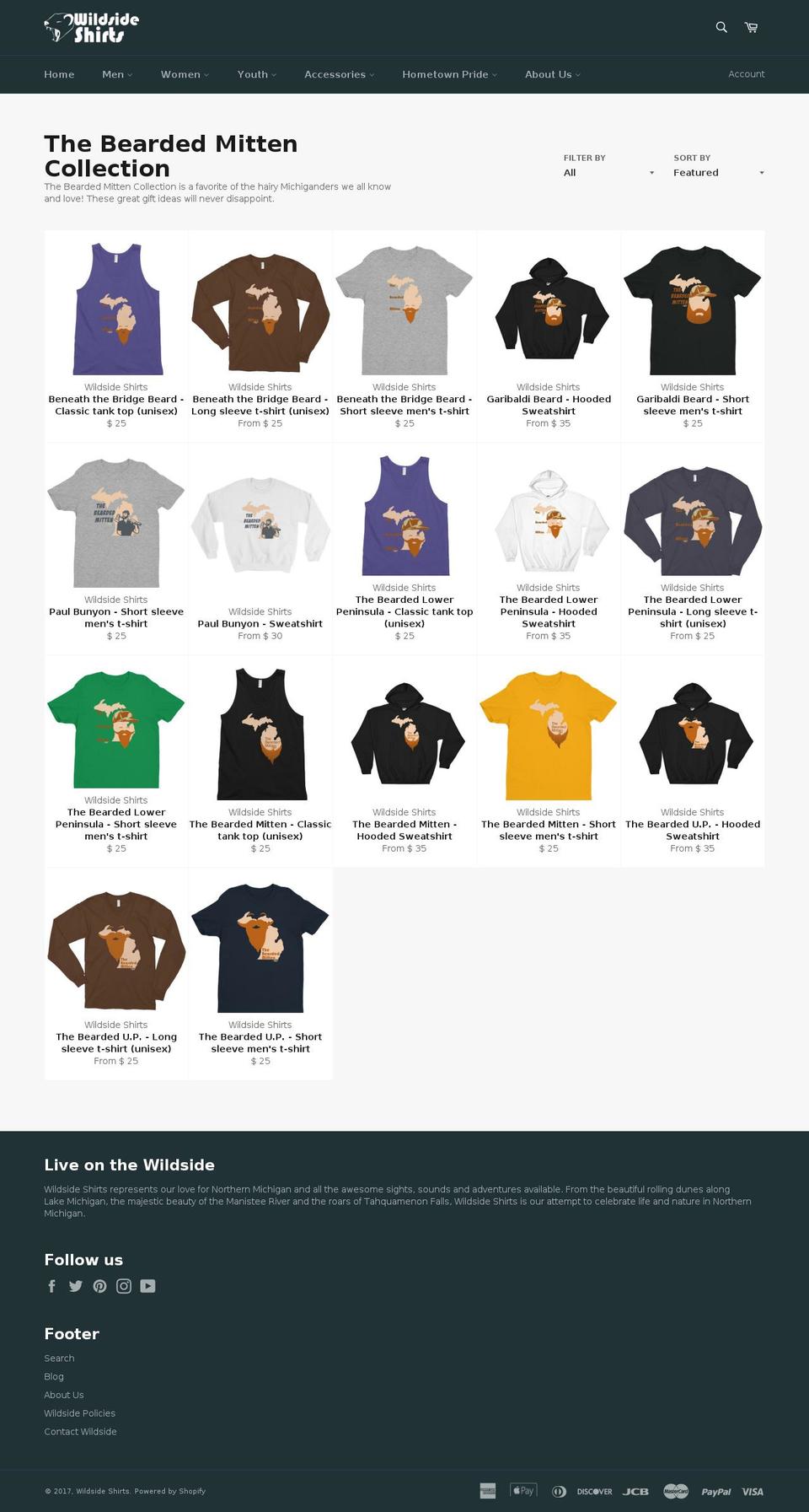 thebeardedmitten.com shopify website screenshot