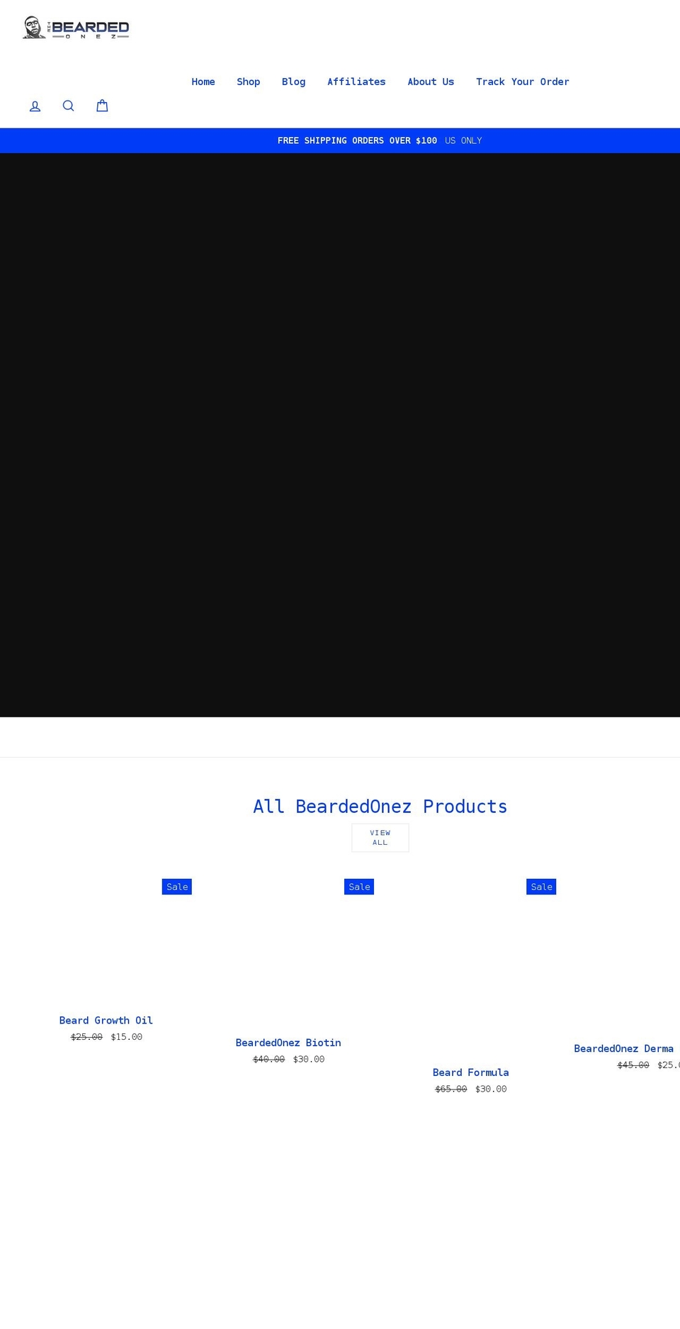 thebeardedonez.com shopify website screenshot