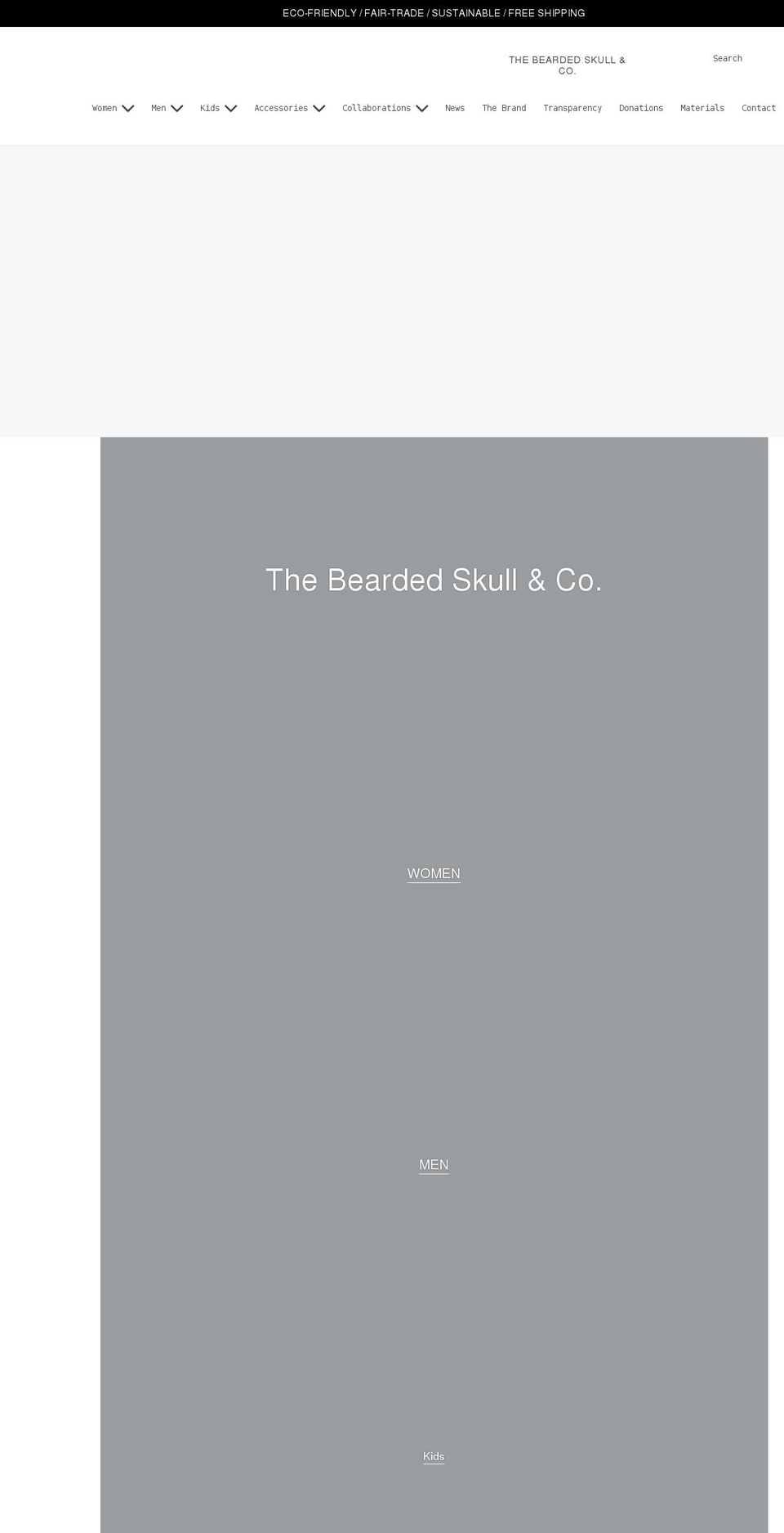 thebeardedskullandco.com shopify website screenshot